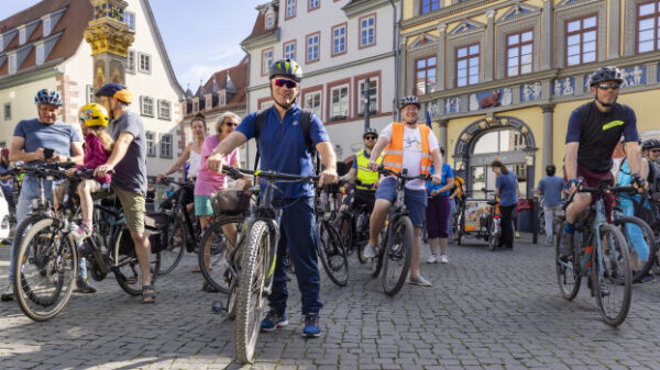 Andreas Horn, Beigeordneter für Sicherheit, Umwelt und Sport, zur Auftakttour im Juni 2022 Foto: © Stadtverwaltung Erfurt